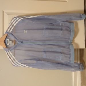 Adidas blue mesh jacket women's S